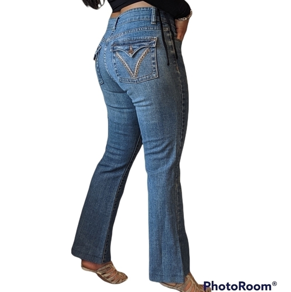 Cache premium Mid rise flare jeans size 6 - Picture 2 of 7